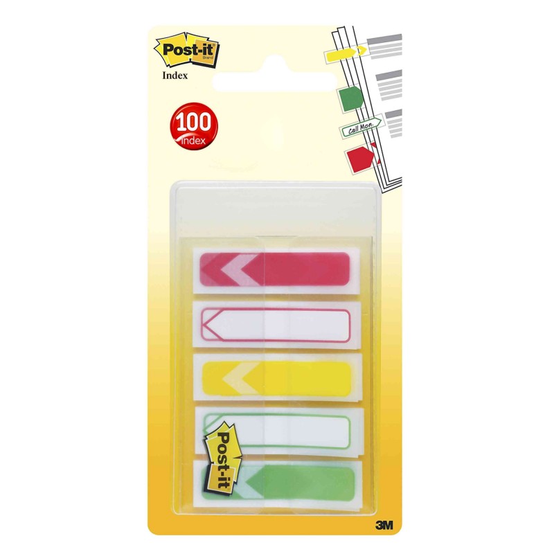 Post-it 90843 Miniset Frecce 100 Segnapagina, Freccia, 100 Pezzi,  Giallo/Blu/Verde/Rosso/Viola : : Cancelleria e prodotti per ufficio