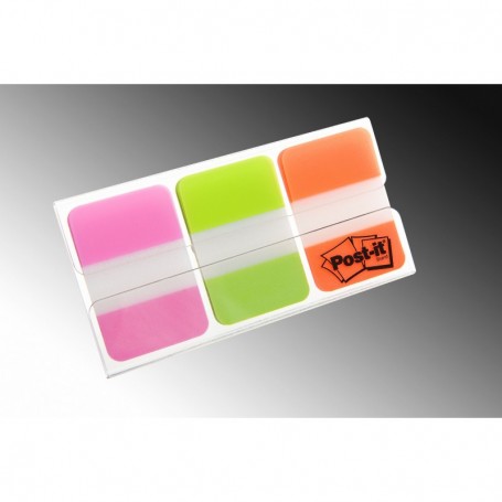 Set segnapagina Post-it Index Strong 3x22 colori vivaci -rosa, verde, arancio-