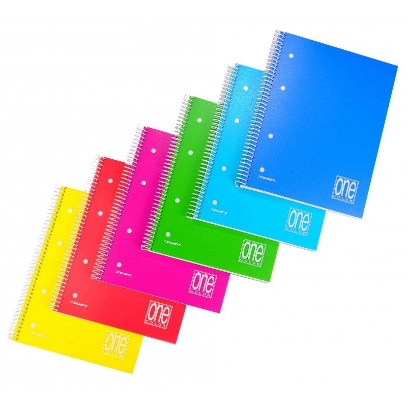 Quaderni A5 One Color Blasetti - quadretti 4 mm – 40 ff - conf. 10 - 1407 -  8007758008700 - Euroffice