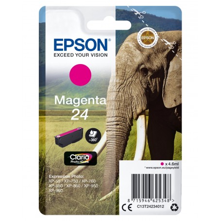 Cartuccia Epson 24 -elefante- magenta