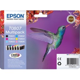 multipack Epson T0807 colibrì 6 cartucce