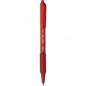 penna a sfera BIC SOFT FEEL medium point -1 mm- rosso