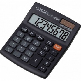 Calcolatrice da scrivania SDC805II, 8 cifre - alimentazione solare/batterie  130X102X18,5mm nero