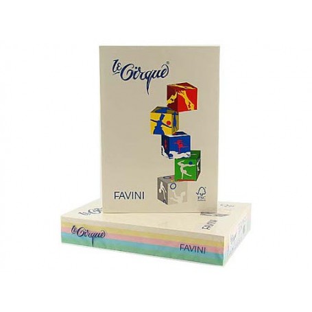 carta colorata le cirque assortimento di 5 colori tenui -50 fogli per colore- a4 21x29,7 cm � 250 fogli
