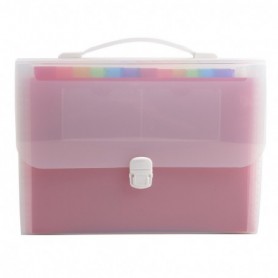 classificatore valigetta con maniglia 24 scomparti crystal colours