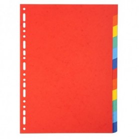 intercalari in carta exacompta 12 tasti colori vivaci cartoncino riciclato a4 220 g/mq
