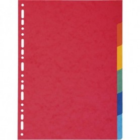 intercalari in carta exacompta 6 tasti colori vivaci cartoncino riciclato a4 220 g/mq