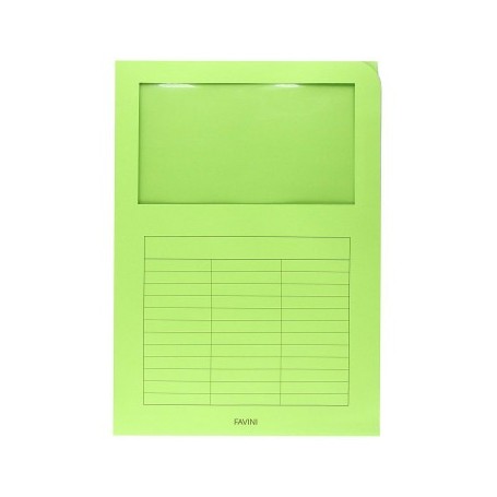 cartellina folder con finestra arancio 22x31cm - 10 folders - 140 gr
