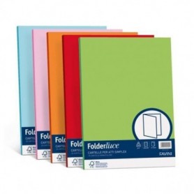 cartellina folder simplex luce mix 5 colori 25x34cm   50 folders  200 gr