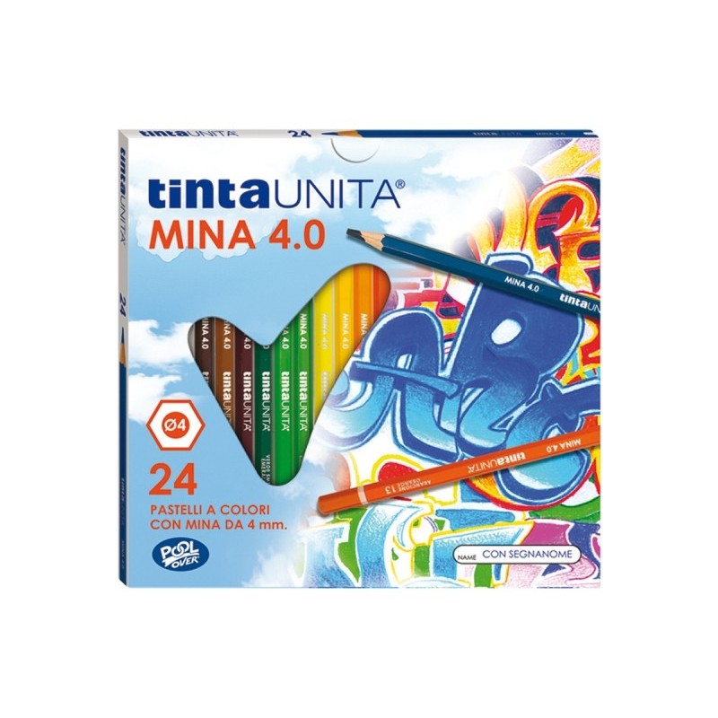 Matite Colorate Tinta Unita Mina 4.0 Confezione 18 Colori