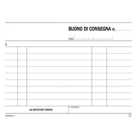 Blocco Buoni Consegna 33X3 Aut    11,5X16,5