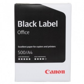 Risma 500ff di carta da fotocopie A4 bianca CANON BLACK LABEL - disponibile anche in scatola da 5 risme