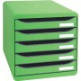 CASSETTIERA DA SCRIVANIA BIG BOX PLUS IDERAMA - 5 CASSETTI - VERDE MELA