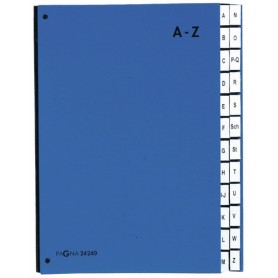 classificatore alfabetico a-z 26,5x34x3,5cm blu