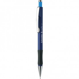 matita automatica a scatto con puntalino cilindrico rientrante. impugnatura in gomma. clip, pulsante e puntale