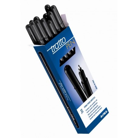 ASTUCCIO 12 PZ - TRATTO PEN METAL NERO