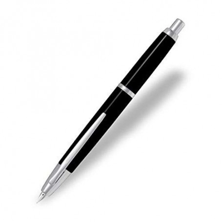 Penna stilografica Pilot Capeless Rhodium Black con pennino retrattile