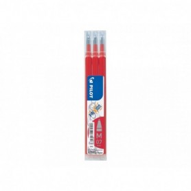 set 3 pz refill frixion rosso - punta media  0,7 mm.
