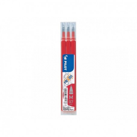 set 3 pz refill frixion rosso - punta media  0,7 mm.