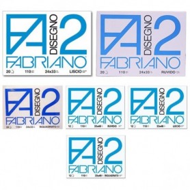 BLOCCO FABRIANO2 -330X480MM- 12FG 110GR RUVIDO COLLATO.