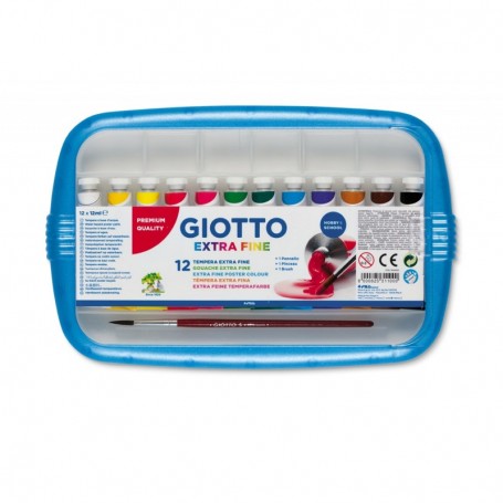 Box 12 Tubetti Tempera 12Ml Giotto Tubo 4 Assortito