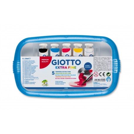 Box 5 Tubetti Tempera 21Ml Giotto Tubo 7 Assortito
