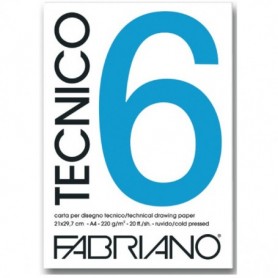 Blocco Tecnico 6 25X35Cm 20Fg 220Gr Ruvido Fabriano