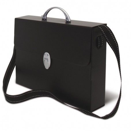 Valigetta Polionda A Tracolla Nero 27X37,5Cm Dorso 8Cm