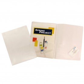 Cartellina Con Doppia Tasca Interna Per Formati A4 - Trasparente Neutro F.To Est 23,5X30,5Cm