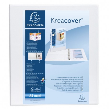 raccoglitore personalizzabile kreacover 3 tasche - 4 anelli - dorso 64 mm