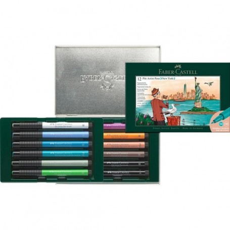 Cofanetto 12X Penna Pitt Artist Pen Set - New York