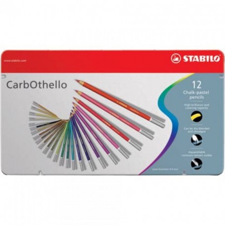 Stabilo Carbothello Scatola Metallo da 12 colori assortiti