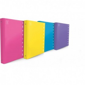 copertina ad anelli a4 monocromo fluo  4 anelli  27x32