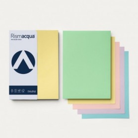 risma carta colorata RISMACQUA 125 Fogli Mix 5 Colori Tenui A4 21X29 7Cm   125Ff   200Gr