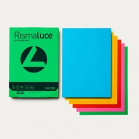 risma carta colorata RISMALUCE mix 8 colori forti A4  21x29,7cm - 125ff - 200gr