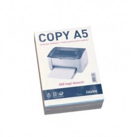 risma carta copy A5 bianca 21x14,8cm - 500 fogli - 80 gr
