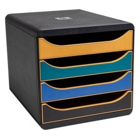 BIG BOX classic NEO DECO - Cassettiera 4 cassetti - Dimensioni : Prof. 34,7 x Larg. 27,8 x Alt. 27,1 cm