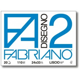 BLOCCO FABRIANO2 (240X330MM) 20FG 110GR RUVIDO 4 ANGOLI