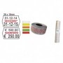 PACK 10 ROTOLI 1000 ETICH. 26x16mm ONDA "data produz..." BIANCO PERM. Printex