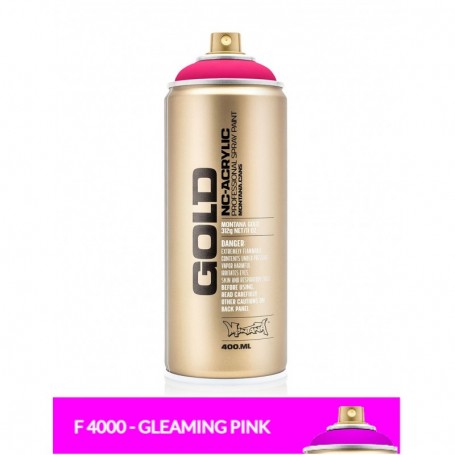 MONTANA GOLD FLUO 400ML F 4000 GLEAMING PINK- disponibile solo in negozio, non si effettuano spedizioni