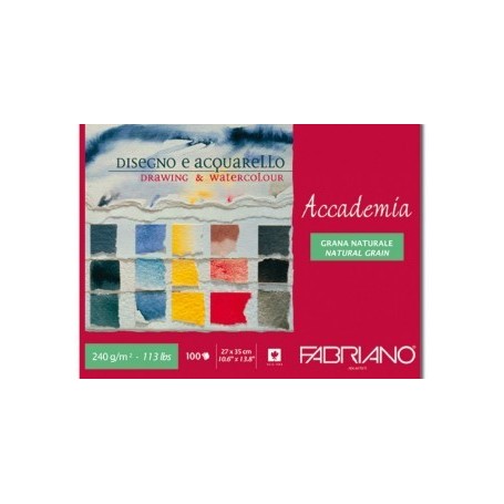 MAXI BLOCCO FABRIANO ACCADEMIA DISEGNO colla 1 l 27x35