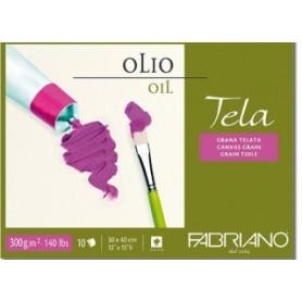 BLOCCO FABRIANO TELA OLIO colla 4 l 30x40