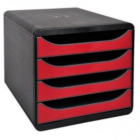 CASSETTIERA BIG-BOX CLASSIC NERO/ROSSO CARMINIO