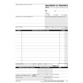 Blocco Documento Trasporto 33X3 autoricalcante 21,5X14,8