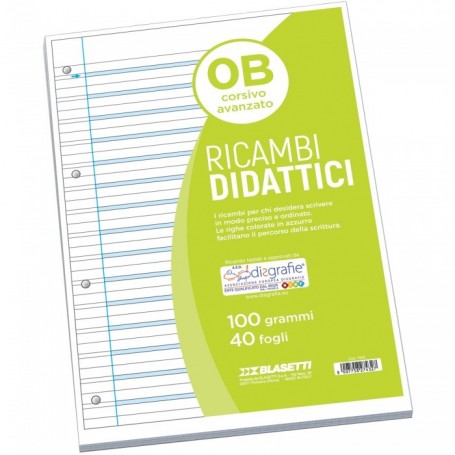 RICAMBIO A4 DIDATTICO 0B 100GR