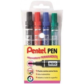 PENTEL PEN N50 - TASCHINA 4PZ ASSORTITO