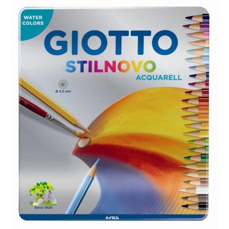 SCATOLA METALLO 24PZ - GIOTTO STILNOVO ACQUERELLABILE