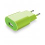 CARICABATTERIA RETE USB 1A VERDE