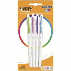 BIC CRISTAL BICOLOR CAP FUN BLISTER 4 COLORI ASSORTITI