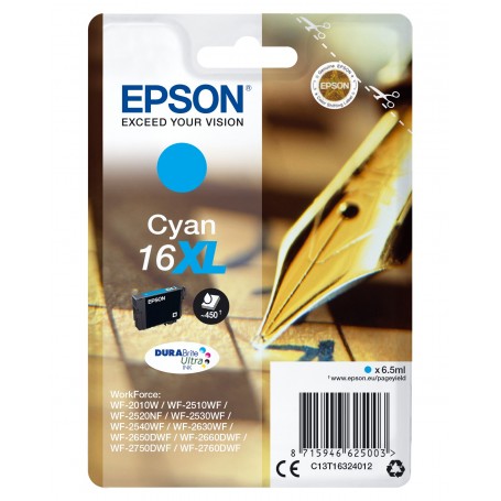 Cartuccia Epson 16 XL -penna- ciano alta capacità